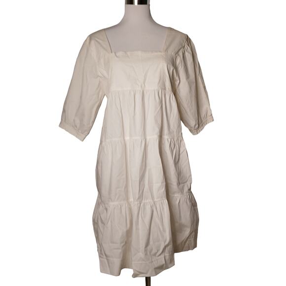 grey slate Dresses & Skirts - Grey Slate Dakota Dress Medium (vanity 2) ecru tiered prairie cottage core